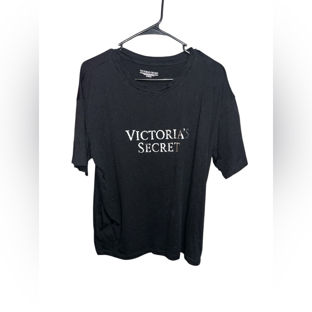 Victoria's Secret Black Short Sleeve T-shirt Size Medium